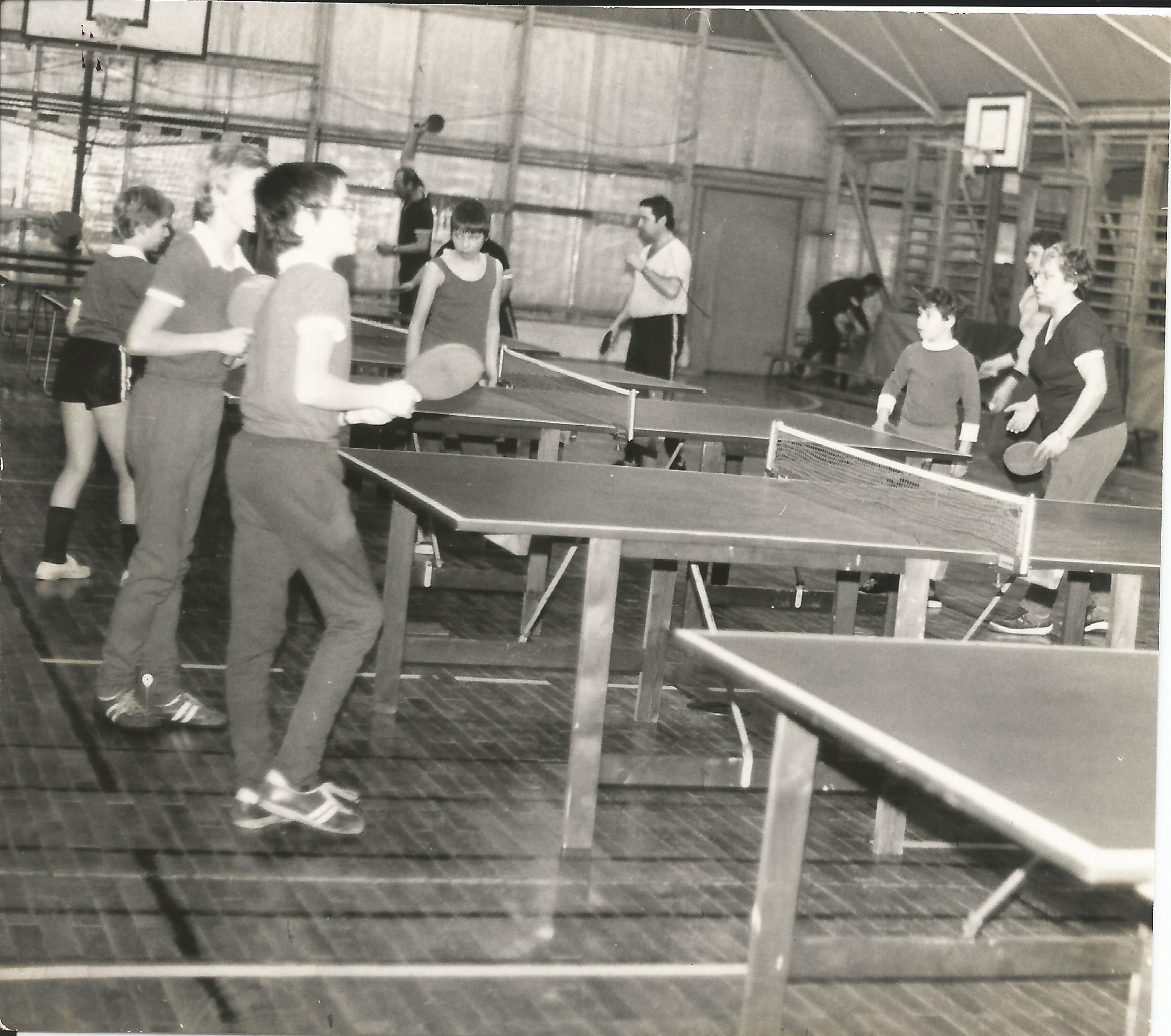 Tischtennis im Verein Anfang der 1980er Jahre