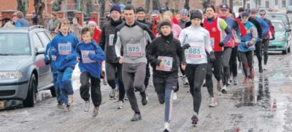 „Wasserschlacht“ beim Weihnachtslauf am Haff